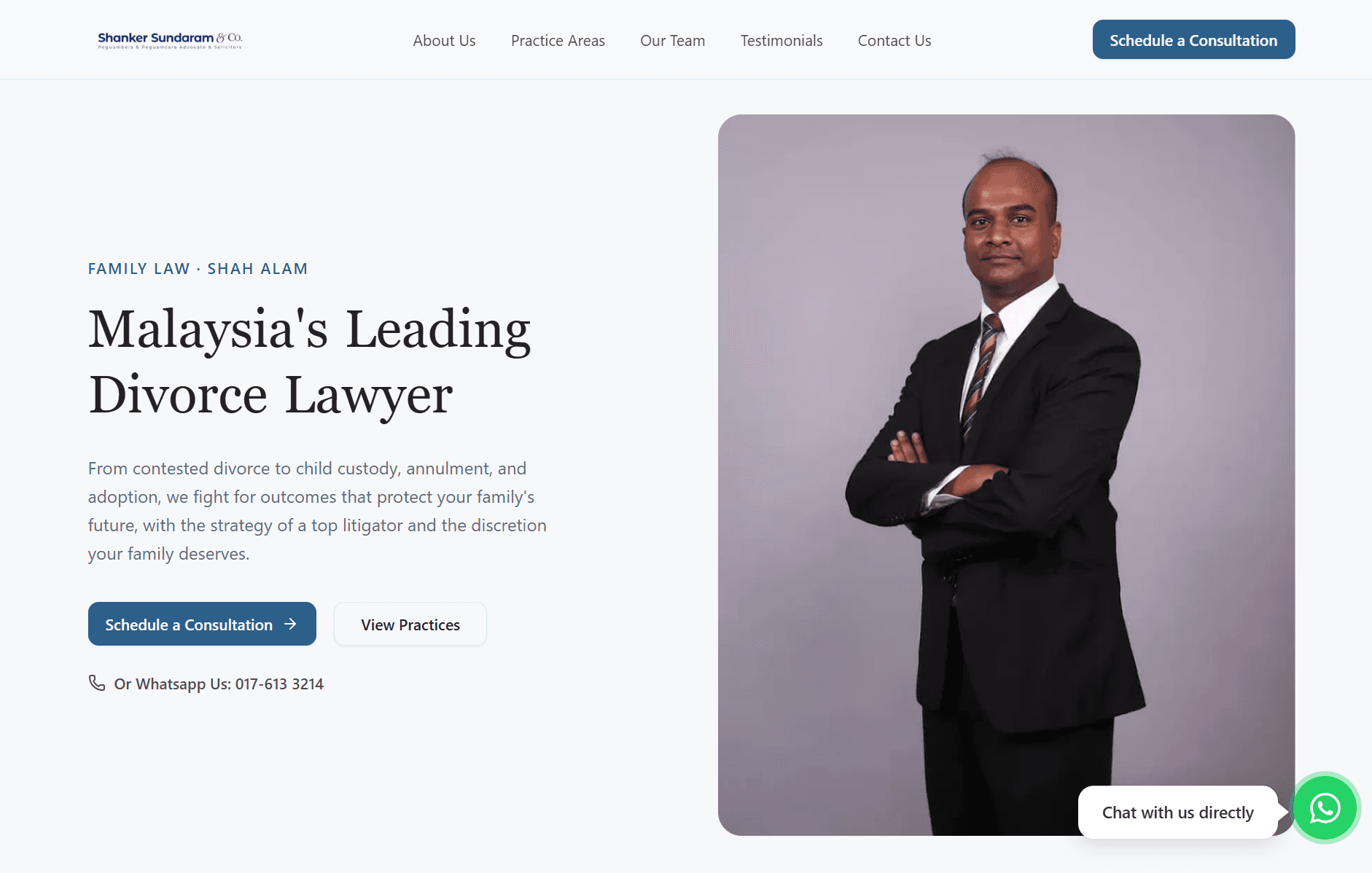 Shanker Sundaram & Co. website preview